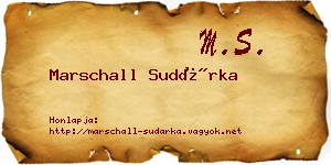 Marschall Sudárka névjegykártya